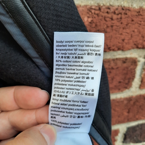 Calvin Klein Lightweight Faux Leather Trim Full Zip Jacket Everyday Work Travel - Picture 7 of 13